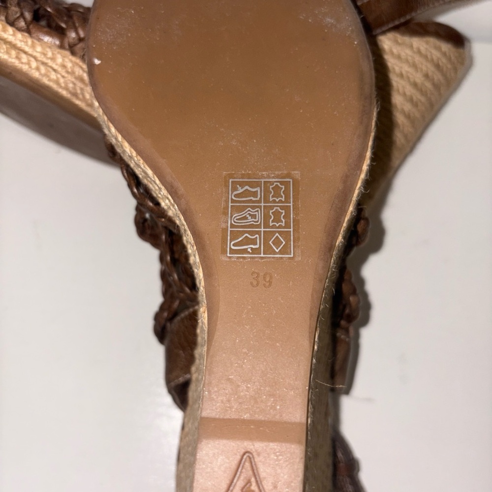 Prada Women's Brown Woven Wedges - Picture 8 of 12
